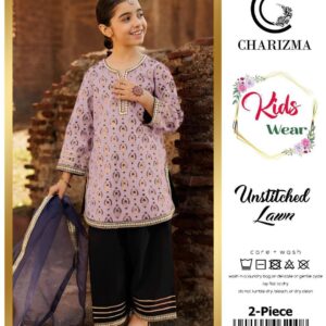 2 pcs unstitched suit for girls