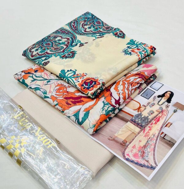 Unstitched 3 Piece Lawn Suit
