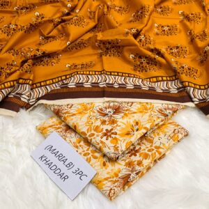 Khaddar 3 Piece Suit for Casual Winter Wear