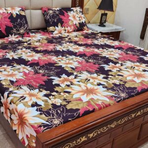 Crystal King Size 3-Piece Bedsheet Set | 100% Life Time Color Guarantee