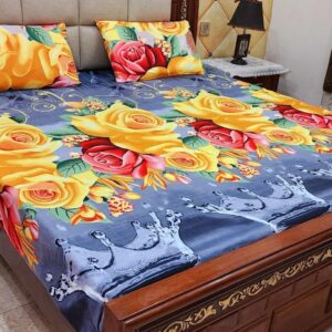 Crystal King Size 3-Piece Bedsheet Set | 100% Life Time Color Guarantee