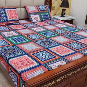 Crystal King Size 3-Piece Bedsheet Set | 100% Life Time Color Guarantee