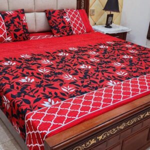 Crystal King Size 3-Piece Bedsheet Set | 100% Life Time Color Guarantee