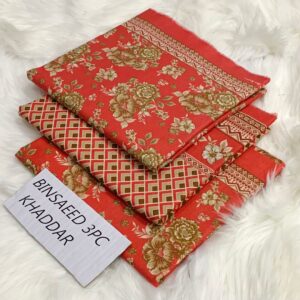 Bin Saeed Original Khaddar 3pc Suit