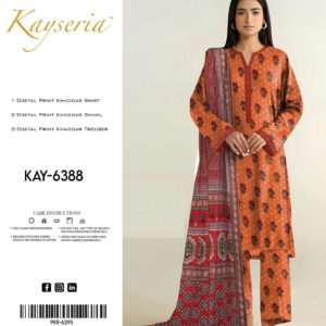 3 Piece Khaddar Dress