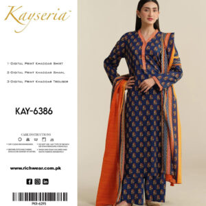 Printed Khaddar 3 Piece Set